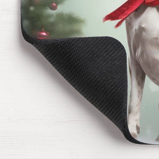 Treeing Walker Coonhound Hund in Schnee Weihnachte Mousepad (Ecke)