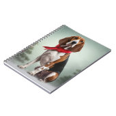 Treeing Walker Coonhound Hund in Schnee Weihnachte Notizblock (Linke Seite)