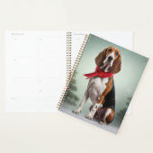 Treeing Walker Coonhound Hund in Schnee Weihnachte Planer (Anzeige)