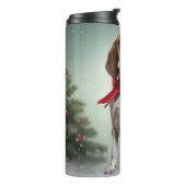 Treeing Walker Coonhound Hund in Schnee Weihnachte Thermosbecher (Nach links gedreht)