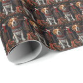 Treeing Walker Coonhound Hund mit Weihnachtsgesche Geschenkpapier (Rolleneckpunkt)