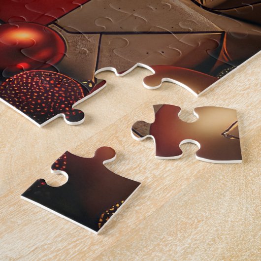 Treeing Walker Coonhound Hund mit Weihnachtsgesche Puzzle (Seite)