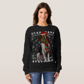 Treeing Walker Coonhound Hund Weihnachtsmannmütze Sweatshirt (Vorne ganz)