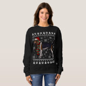 Treeing Walker Coonhound Hund Weihnachtsmannmütze Sweatshirt (Vorne ganz)