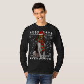 Treeing Walker Coonhound Hund Weihnachtsmannmütze T-Shirt (Vorne ganz)