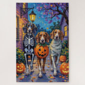 Treeing Walker Coonhound In Halloween Costumes Puzzle (Vertikal)