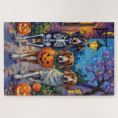 Treeing Walker Coonhound in Halloween-Kostümen Puzzle (Horizontal)