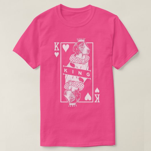 Treeing Walker Coonhound King of Hearts Funny TWC T-Shirt (Design vorne)