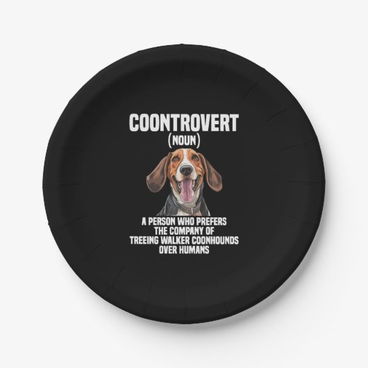 Treeing Walker Coonhound Liebhaber Hund Coontrover Pappteller (Vorderseite)