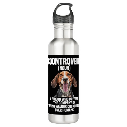 Treeing Walker Coonhound Lover Dog Control Edelstahlflasche (Vorderseite)