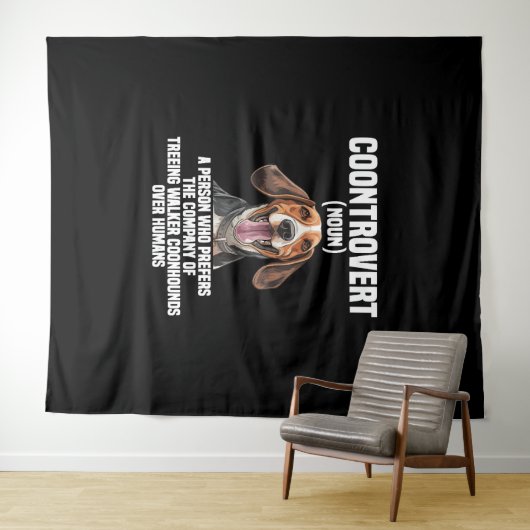 Treeing Walker Coonhound Lover Dog Control Wandteppich (Beispiel (Horizontal))