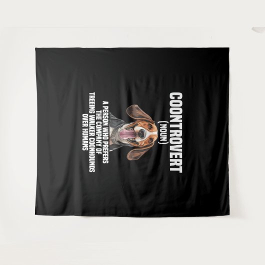 Treeing Walker Coonhound Lover Dog Control Wandteppich (Vorderseite (Horizontal))