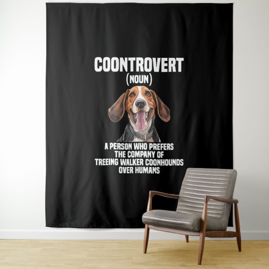 Treeing Walker Coonhound Lover Dog Control Wandteppich (Beispiel)