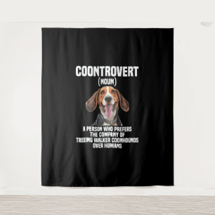 Treeing Walker Coonhound Lover Dog Control Wandteppich