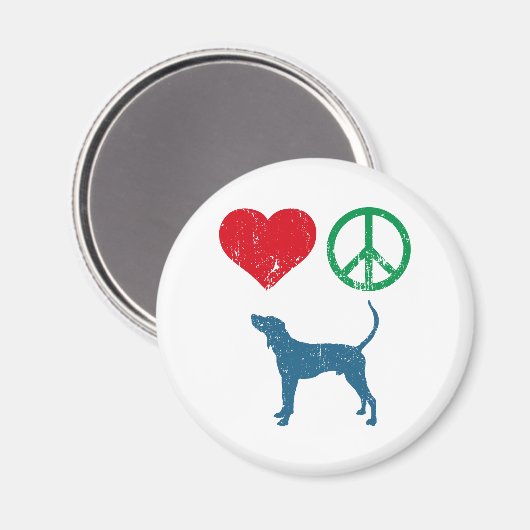 Treeing Walker Coonhound Magnet (Vorderseite/Rückseite)