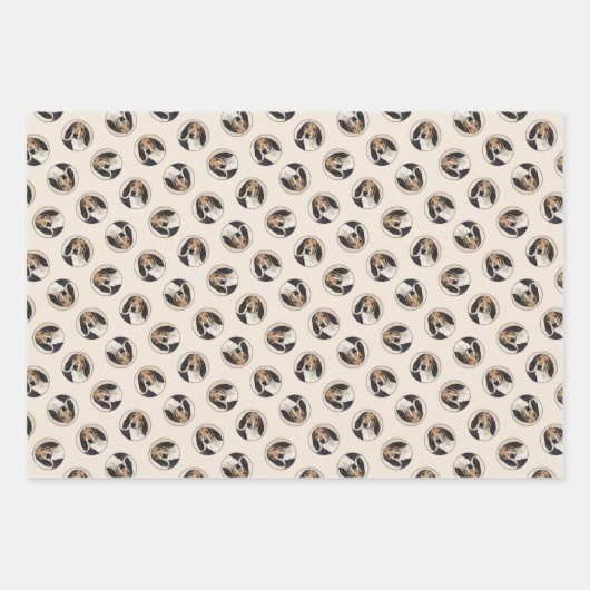 Treeing Walker Coonhound Malerei Original Hunde Ku Geschenkpapier Set (Vorderseite)