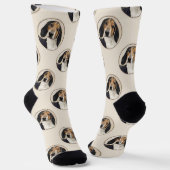 Treeing Walker Coonhound Malerei Original Hunde Ku Socken (Gewinkelt)