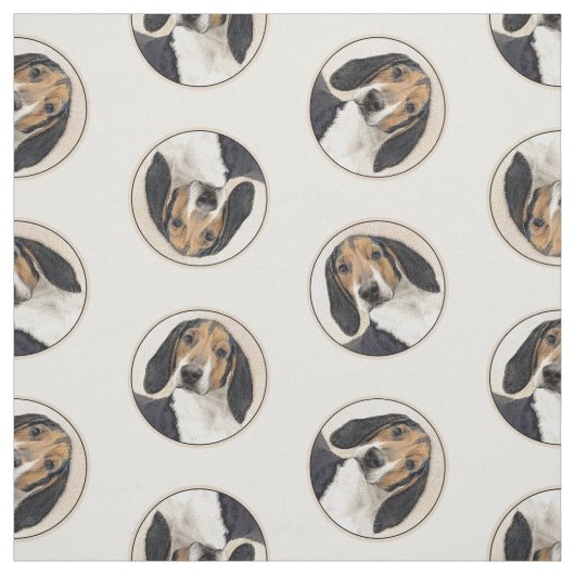 Treeing Walker Coonhound Malerei Original Hunde Ku Stoff (Muster)