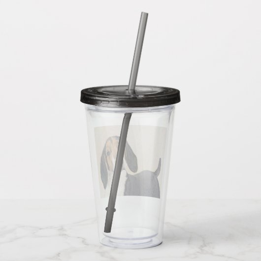 Treeing Walker Coonhound Malerei - Originelle Kuns Acryltrinkbecher (Rückseite)