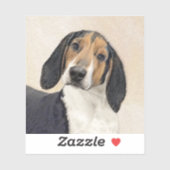 Treeing Walker Coonhound Malerei - Originelle Kuns Aufkleber (Blatt)