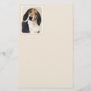Treeing Walker Coonhound Malerei - Originelle Kuns Briefpapier
