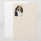 Treeing Walker Coonhound Malerei - Originelle Kuns Briefpapier (Vorne/Hinten)