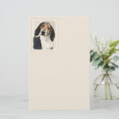 Treeing Walker Coonhound Malerei - Originelle Kuns Briefpapier (Stehend Vorderseite)