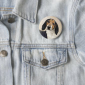 Treeing Walker Coonhound Malerei - Originelle Kuns Button (Beispiel)
