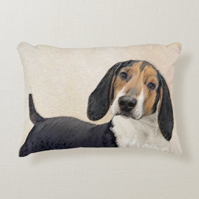 Treeing Walker Coonhound Malerei - Originelle Kuns Dekokissen (Vorderseite)
