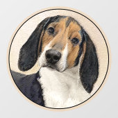 Treeing Walker Coonhound Malerei - Originelle Kuns Fensteraufkleber (Blatt)