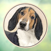 Treeing Walker Coonhound Malerei - Originelle Kuns Fensteraufkleber (Blatt 3)
