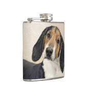 Treeing Walker Coonhound Malerei - Originelle Kuns Flachmann (Rechts)