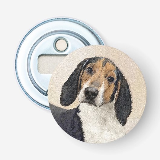 Treeing Walker Coonhound Malerei - Originelle Kuns Flaschenöffner (Vorderseite)