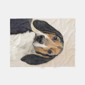 Treeing Walker Coonhound Malerei - Originelle Kuns Fleecedecke (Vorderseite (Horizontal))