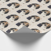 Treeing Walker Coonhound Malerei - Originelle Kuns Geschenkpapier (Ecke)