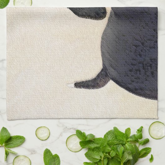 Treeing Walker Coonhound Malerei - Originelle Kuns Geschirrtuch (Gefaltet)