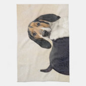 Treeing Walker Coonhound Malerei - Originelle Kuns Geschirrtuch (Vertikal)