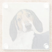 Treeing Walker Coonhound Malerei - Originelle Kuns Glasuntersetzer (Rückseite)
