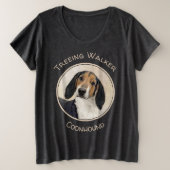 Treeing Walker Coonhound Malerei - Originelle Kuns Große Größe T-Shirt (Design vorne)