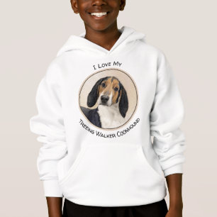 Treeing Walker Coonhound Malerei - Originelle Kuns Hoodie