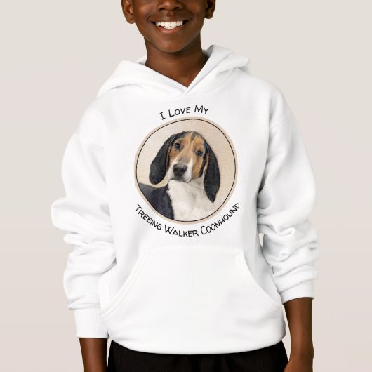 Treeing Walker Coonhound Malerei - Originelle Kuns Hoodie (Vorderseite)