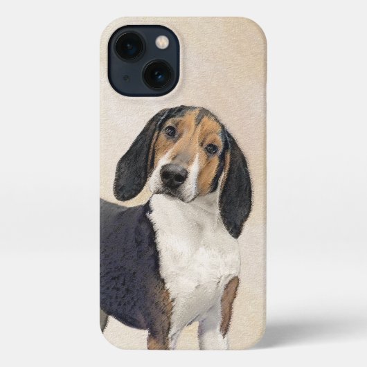 Treeing Walker Coonhound Malerei - Originelle Kuns iPhone Hülle (Rückseite)