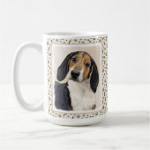 Treeing Walker Coonhound Malerei - Originelle Kuns Kaffeetasse (Links)