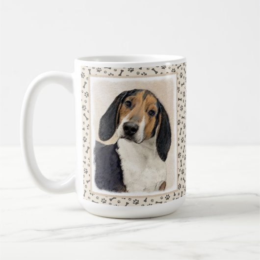 Treeing Walker Coonhound Malerei - Originelle Kuns Kaffeetasse (Links)