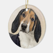 Treeing Walker Coonhound Malerei - Originelle Kuns Keramik Ornament (Links)