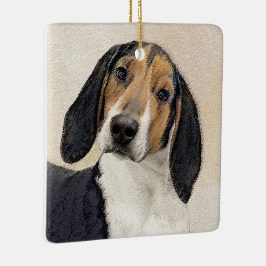 Treeing Walker Coonhound Malerei - Originelle Kuns Keramikornament (Rechts)