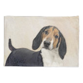 Treeing Walker Coonhound Malerei - Originelle Kuns Kissenbezug (Rückseite)