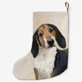 Treeing Walker Coonhound Malerei - Originelle Kuns Kleiner Weihnachtsstrumpf (Rückseite)