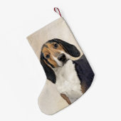 Treeing Walker Coonhound Malerei - Originelle Kuns Kleiner Weihnachtsstrumpf (Rückseite (Hängend))
