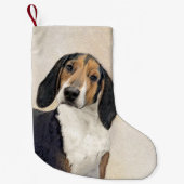 Treeing Walker Coonhound Malerei - Originelle Kuns Kleiner Weihnachtsstrumpf (Vorderseite)